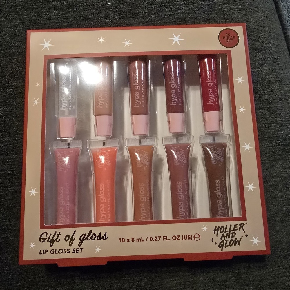 Holler and Glow Lip gloss gift set - New! (sealed) 10 piece Gift of ‎ gloss